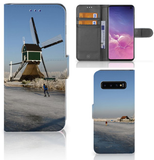 B2Ctelecom Samsung Galaxy S10 Hoesje Bookcase Schaatsers