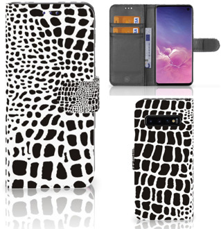 B2Ctelecom Samsung Galaxy S10  Hoesje Bookcase Slangenprint