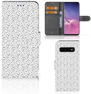 B2Ctelecom Samsung Galaxy S10  Hoesje Bookcase Stripes Dots