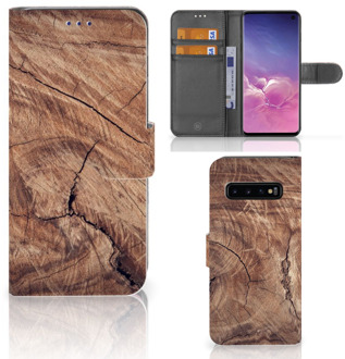 B2Ctelecom Samsung Galaxy S10 Hoesje Bookcase Tree Trunk