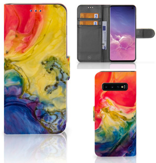 B2Ctelecom Samsung Galaxy S10  Hoesje Bookcase Watercolor Dark