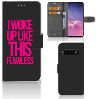 B2Ctelecom Samsung Galaxy S10  Hoesje Bookcase Woke Up