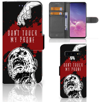 B2Ctelecom Samsung Galaxy S10 Hoesje Bookcase Zombie Blood