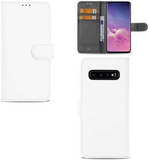 B2Ctelecom Samsung Galaxy S10 Hoesje Wit met Pasjeshouder