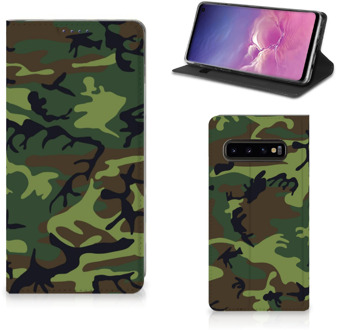 B2Ctelecom Samsung Galaxy S10 HoesjeDesign Army Dark