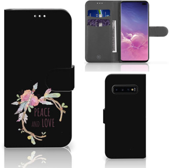 B2Ctelecom Samsung Galaxy S10 Plus Book Case Boho Text