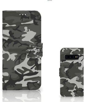 B2Ctelecom Samsung Galaxy S10 Plus Book Case Hoesje Army Light