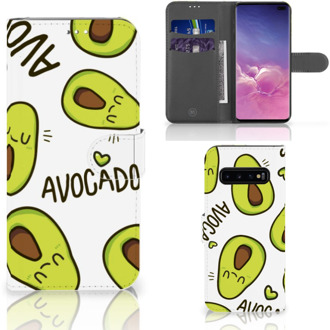 B2Ctelecom Samsung Galaxy S10 Plus Book Case Hoesje Avocado Singing