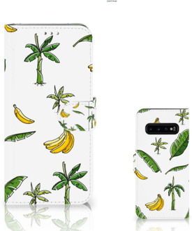 B2Ctelecom Samsung Galaxy S10 Plus Book Case Hoesje Banana Tree