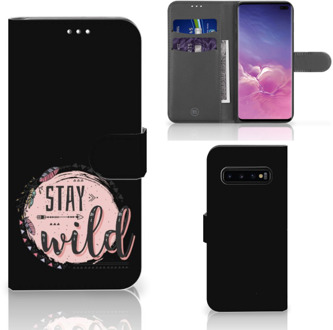 B2Ctelecom Samsung Galaxy S10 Plus Book Case Hoesje Boho Stay Wild