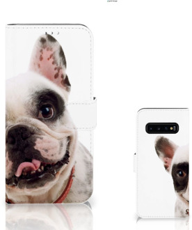 B2Ctelecom Samsung Galaxy S10 Plus Book Case Hoesje Franse Bulldog