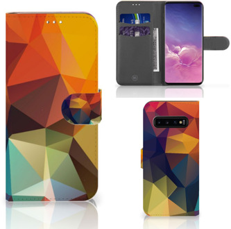 B2Ctelecom Samsung Galaxy S10 Plus Book Case Hoesje Polygon Color