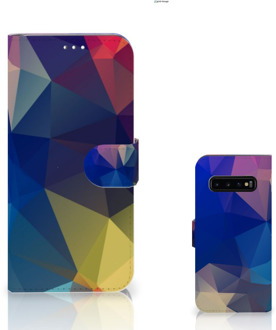 B2Ctelecom Samsung Galaxy S10 Plus Book Case Hoesje Polygon Dark