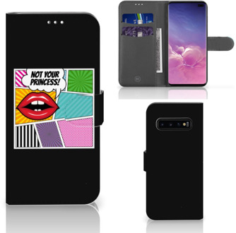 B2Ctelecom Samsung Galaxy S10 Plus Book Case Hoesje Popart Princess