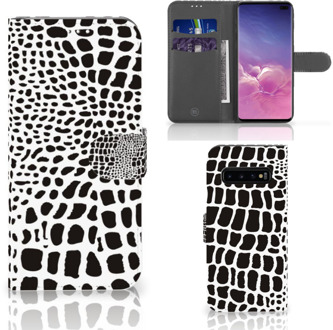 B2Ctelecom Samsung Galaxy S10 Plus Book Case Hoesje Slangenprint