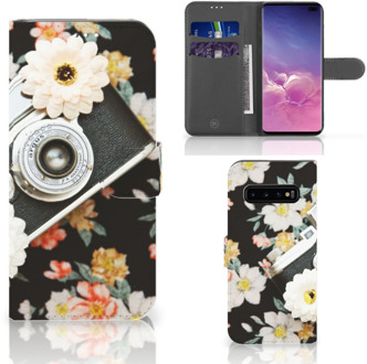 B2Ctelecom Samsung Galaxy S10 Plus Book Case Hoesje Vintage Camera