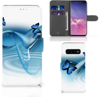 B2Ctelecom Samsung Galaxy S10 Plus Book Case Hoesje Vlinders