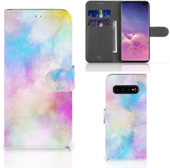 B2Ctelecom Samsung Galaxy S10 Plus Book Case Hoesje Watercolor Light