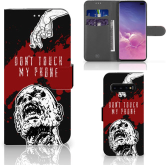 B2Ctelecom Samsung Galaxy S10 Plus Book Case Hoesje Zombie Blood