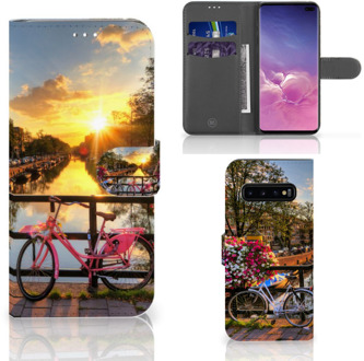 B2Ctelecom Samsung Galaxy S10 Plus Bookcover hoesje Amsterdamse Grachten