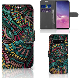 B2Ctelecom Samsung Galaxy S10 Plus Bookcover hoesje Aztec