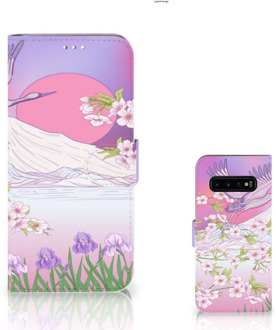 B2Ctelecom Samsung Galaxy S10 Plus Bookcover hoesje Bird Flying