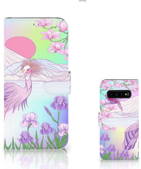 B2Ctelecom Samsung Galaxy S10 Plus Bookcover hoesje Bird