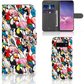 B2Ctelecom Samsung Galaxy S10 Plus Bookcover hoesje Birds