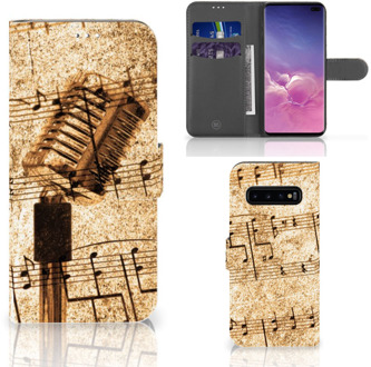 B2Ctelecom Samsung Galaxy S10 Plus Bookcover hoesje Bladmuziek