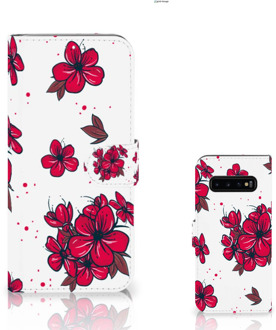 B2Ctelecom Samsung Galaxy S10 Plus Bookcover hoesje Blossom Red