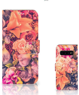 B2Ctelecom Samsung Galaxy S10 Plus Bookcover hoesje Bosje Bloemen