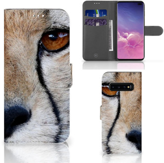 B2Ctelecom Samsung Galaxy S10 Plus Bookcover hoesje Cheetah