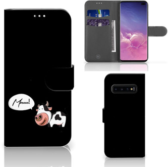 B2Ctelecom Samsung Galaxy S10 Plus Bookcover hoesje Cow