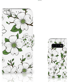 B2Ctelecom Samsung Galaxy S10 Plus Bookcover hoesje Dogwood Flowers