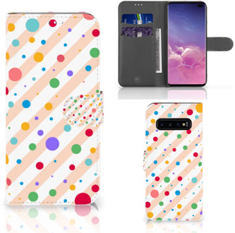 B2Ctelecom Samsung Galaxy S10 Plus Bookcover hoesje Dots