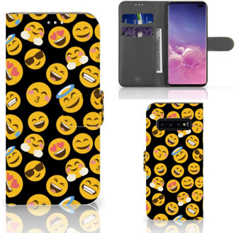 B2Ctelecom Samsung Galaxy S10 Plus Bookcover hoesje Emoji