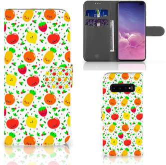 B2Ctelecom Samsung Galaxy S10 Plus Bookcover hoesje Fruits