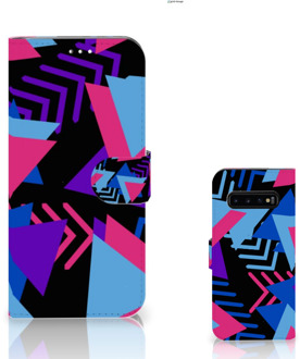 B2Ctelecom Samsung Galaxy S10 Plus Bookcover hoesje Funky Triangle