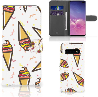 B2Ctelecom Samsung Galaxy S10 Plus Bookcover hoesje Icecream