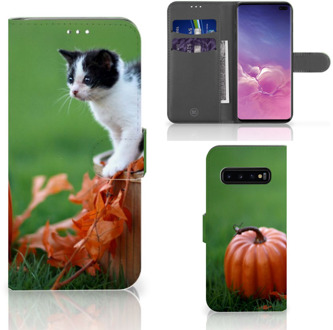 B2Ctelecom Samsung Galaxy S10 Plus Bookcover hoesje Kitten