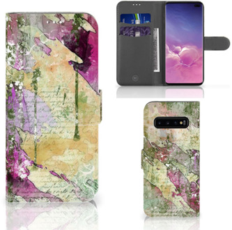 B2Ctelecom Samsung Galaxy S10 Plus Bookcover hoesje Letter Painting