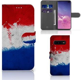 B2Ctelecom Samsung Galaxy S10 Plus Bookcover hoesje Nederlandse Vlag