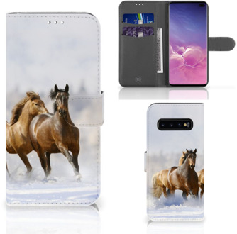 B2Ctelecom Samsung Galaxy S10 Plus Bookcover hoesje Paarden