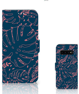 B2Ctelecom Samsung Galaxy S10 Plus Bookcover hoesje Palm Leaves