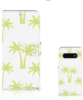 B2Ctelecom Samsung Galaxy S10 Plus Bookcover hoesje Palmtrees