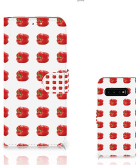 B2Ctelecom Samsung Galaxy S10 Plus Bookcover hoesje Paprika Red