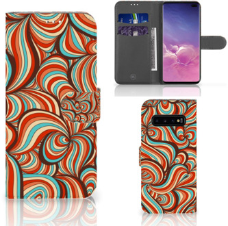 B2Ctelecom Samsung Galaxy S10 Plus Bookcover hoesje Retro