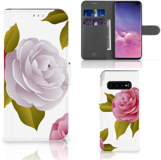 B2Ctelecom Samsung Galaxy S10 Plus Bookcover hoesje Roses