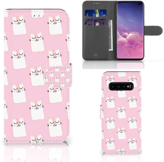 B2Ctelecom Samsung Galaxy S10 Plus Bookcover hoesje Sleeping Cats