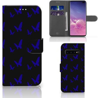 B2Ctelecom Samsung Galaxy S10 Plus Bookcover hoesje Vlinder Patroon